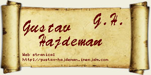 Gustav Hajdeman vizit kartica